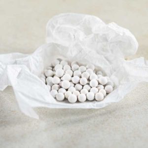 paquete de perlas de sulfito de calcio